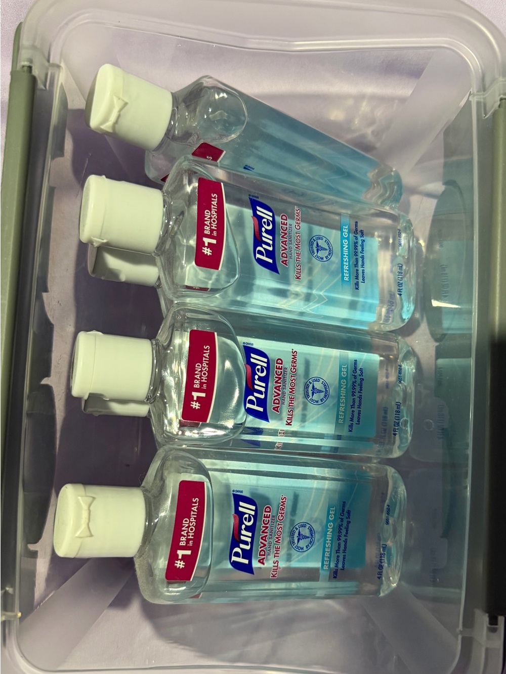 Purell Advanced Refreshing Gel Hand Sanitizer - Clear & Light Blue (Pack of 7)